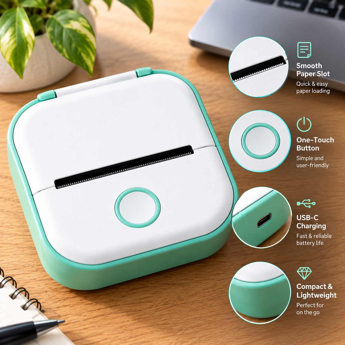 SwiftPrint Original Inkless Mini Printer